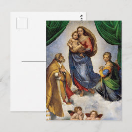 Cartão Postal A Madonna Sixtina | Rafael |