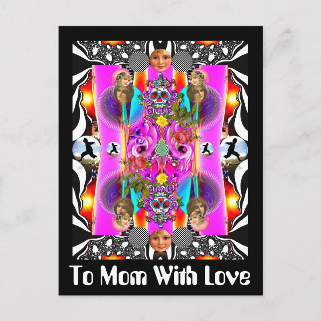 Cartão Postal À Mãe Com Amor (Frente)