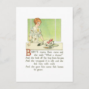 Cartão Postal A mãe do bebê veio e disse: "Que vergonha!