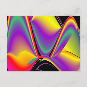 Cartão Postal A magia das cores do Rainbowart Abstrato 3D