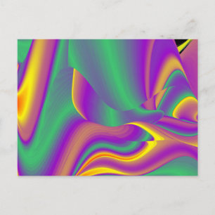 Cartão Postal A magia das cores do Rainbowart Abstrato 3D