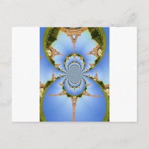 Cartão Postal A Mágica de Paris: Design da Torre Geométrica Eiff