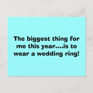 Cartão Postal A maior coisa para mim este ano... é usar...