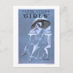 Cartão Postal A maior comédia de Clyde Fitch, o teatro "Girls"