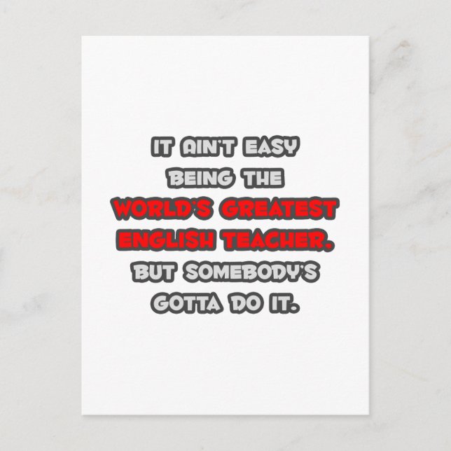 Cartão Postal A maior Piada de professores de inglês do mundo (Frente)