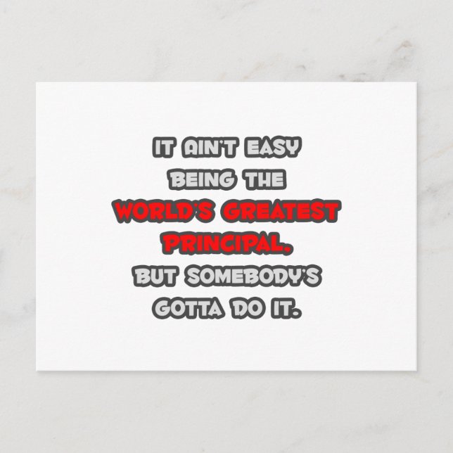 Cartão Postal A maior Piada principal do mundo (Frente)