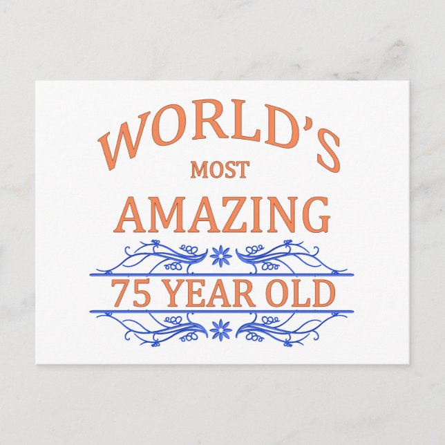 Cartão Postal A mais incrível de 75 anos do mundo (Frente)