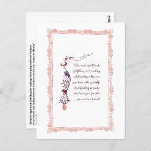 Cartão Postal A mais significativa citação elegante do relaciona