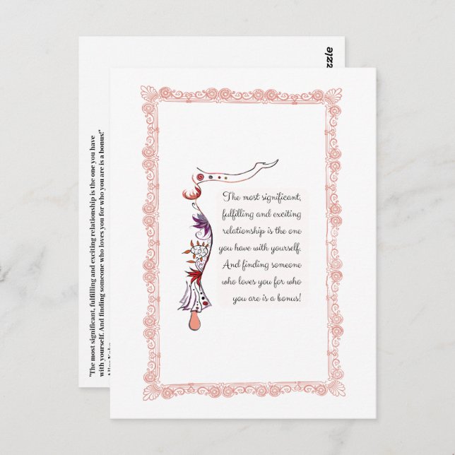 Cartão Postal A mais significativa citação elegante do relaciona (Frente/Verso)