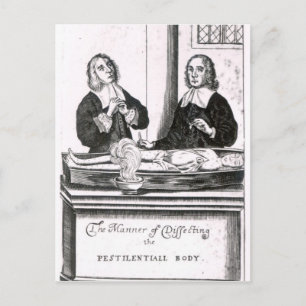 Cartão Postal A maneira de dissecar o corpo Pestilencial