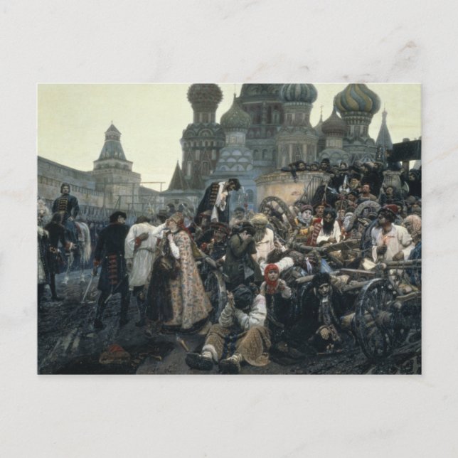 Cartão Postal A manhã da execução do Streltsy (Frente)