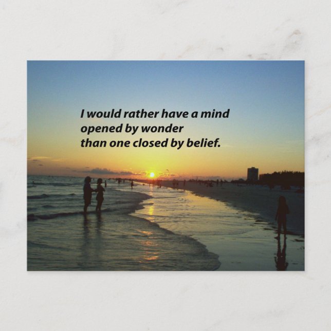 Cartão Postal A maravilha de todas as citações inspiracionais (Frente)