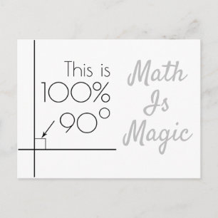Cartão Postal A Matemática é Magia, engraçado, personalizável