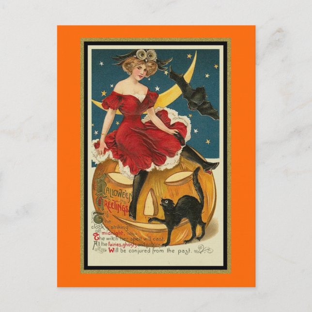 Cartão Postal A meia-noite de greve de relógio (Frente)