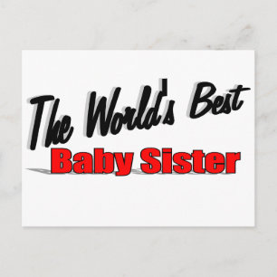 Cartão Postal A Melhor Irmã Bebê do Mundo