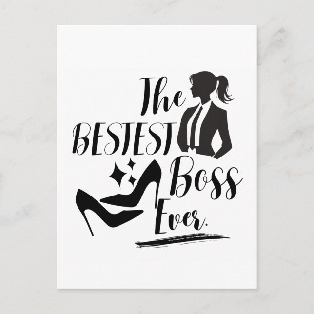 Cartão Postal A melhor Lady Boss (Frente)