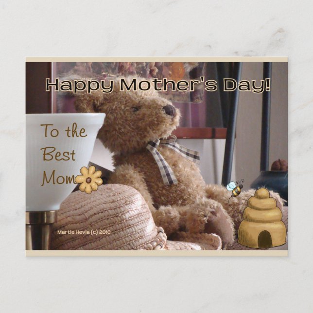 Cartão Postal À Melhor Mãe | Cartão-postal Blue Beach™ (Frente)