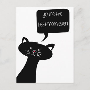 Cartão Postal A melhor mãe de sempre! - Cartão-postal de gato