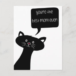 Cartão Postal A melhor mãe de sempre! - Cartão-postal de gato pr