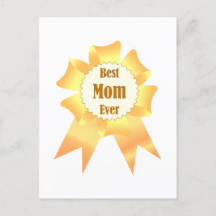 Cartão Postal A melhor mãe sempre ganhadora do Ouro, fita prêmio