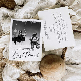 Cartão Postal A melhor placa de proposta de homem com script mín