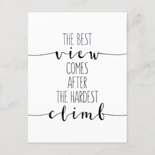 Cartão Postal A Melhor Visão Vem Depois Da Escala Mais Difícil