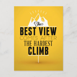 Cartão Postal A Melhor Visão Vem Depois Da Escala Mais Difícil