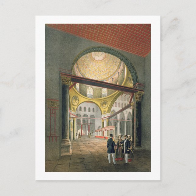 Cartão Postal A Mesquita El Aksa, de "Souvenirs of Jerusalem", (Frente)