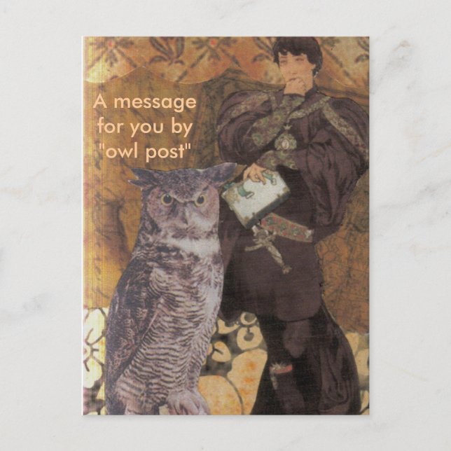 Cartão Postal A message for you by "owl post" (Frente)