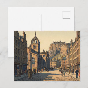 Cartão Postal A Milha Real em Edimburgo J