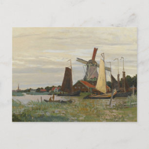Cartão Postal A Mill In Zandam - Claude Monet - 1871