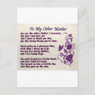 Cartão Postal À Minha Outra Mãe; Obrigado
