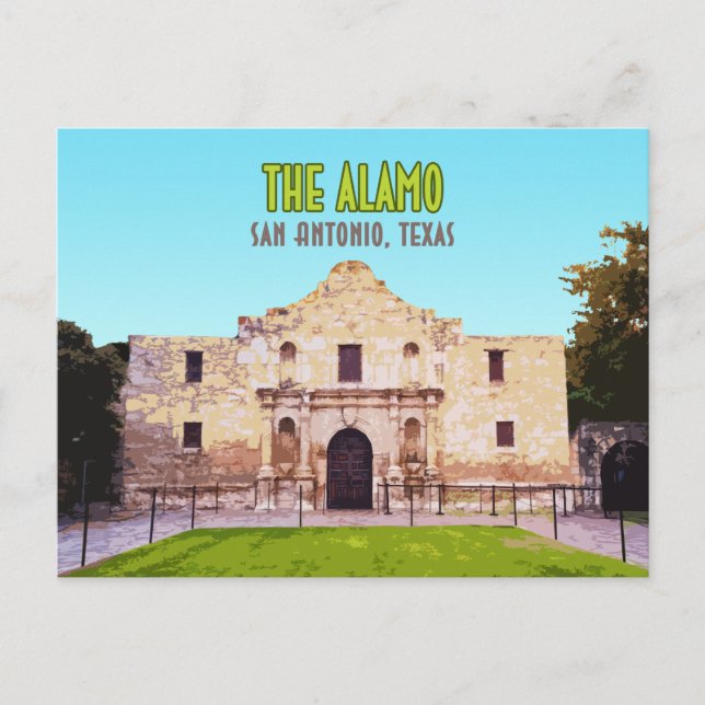 Cartão Postal A Missão Alamo San Antonio Texas (Frente)