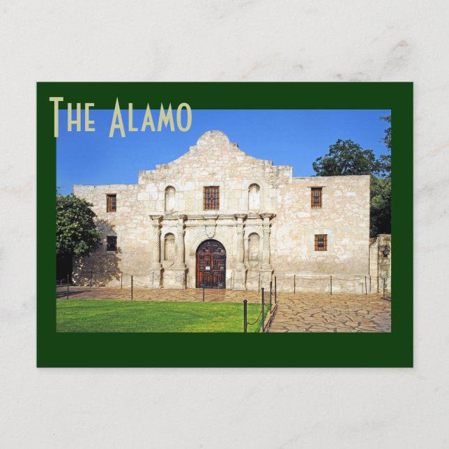 Cartão Postal A Missão Alamo, San Antonio, Texas, EUA (Frente)