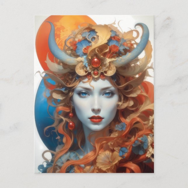 Cartão Postal a misteriosa mulher (Frente)