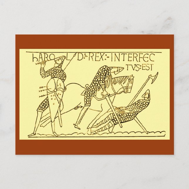 Cartão Postal A morte de Harold (Frente)