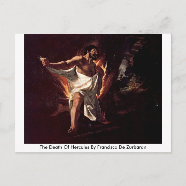Cartão Postal A Morte De Hércules Por Francisco De Zurbaran (Frente)