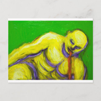 Cartão Postal A morte de Sócrates (retrato expressionista)
