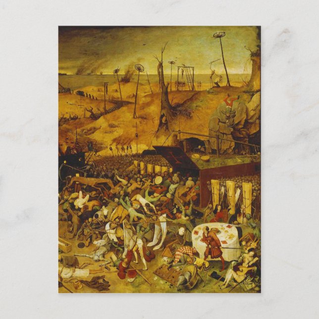 Cartão Postal A Morte Negra da Bíblia de Toggenburg 1411 (Frente)