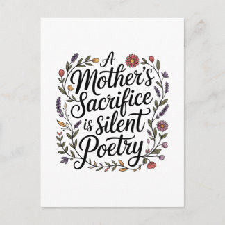 Cartão Postal A Mother's Sacrifice Is Silent Poetry