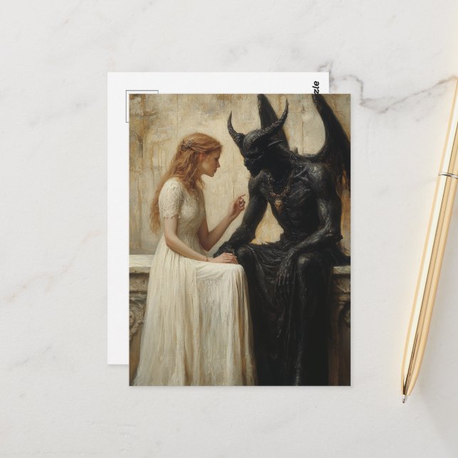 Cartão Postal A Mulher e o Demônio (Frente/Verso In Situ)