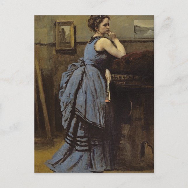 Cartão Postal A mulher em azul, 1874 (Frente)