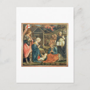 Cartão Postal A Natividade com SS. Michael e Dominic, 1470 (t
