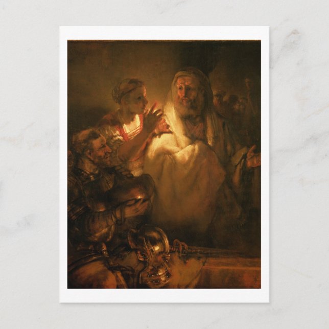 Cartão Postal A Negação de São Pedro, 1660 (óleo sobre tela) (Frente)