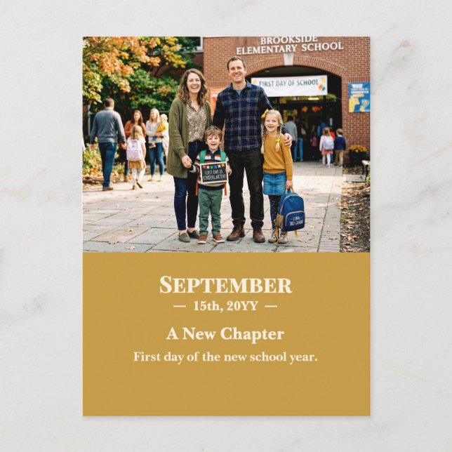 Cartão Postal A New Chapter September Memory Photo Postcard (Frente)