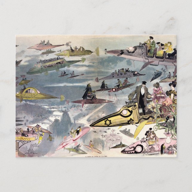 Cartão Postal A night at the opera in 2000 by Albert Robida Post (Frente)