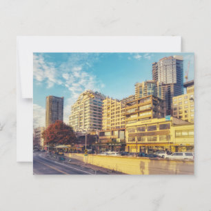 Cartão Postal A Noite de Paisagem de Seattle na Frente das Águas