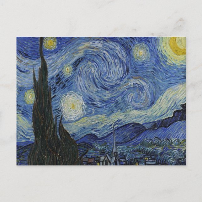 Cartão Postal A Noite Estrelada de Van Gogh (Frente)