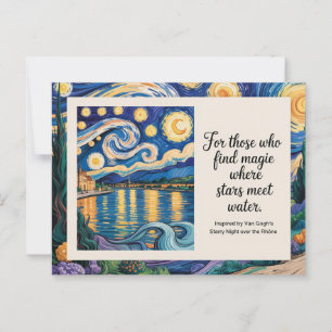 Cartão Postal A Noite Estrelada de Van Gogh sobre o Ródano foi i