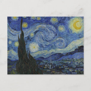 Cartão Postal A Noite Estrelada, pintura a óleo, Vincent Van Gog